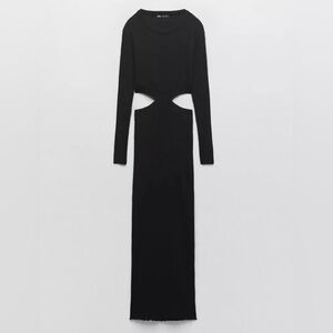 Elegant Black Cut-Out Maxi Dress